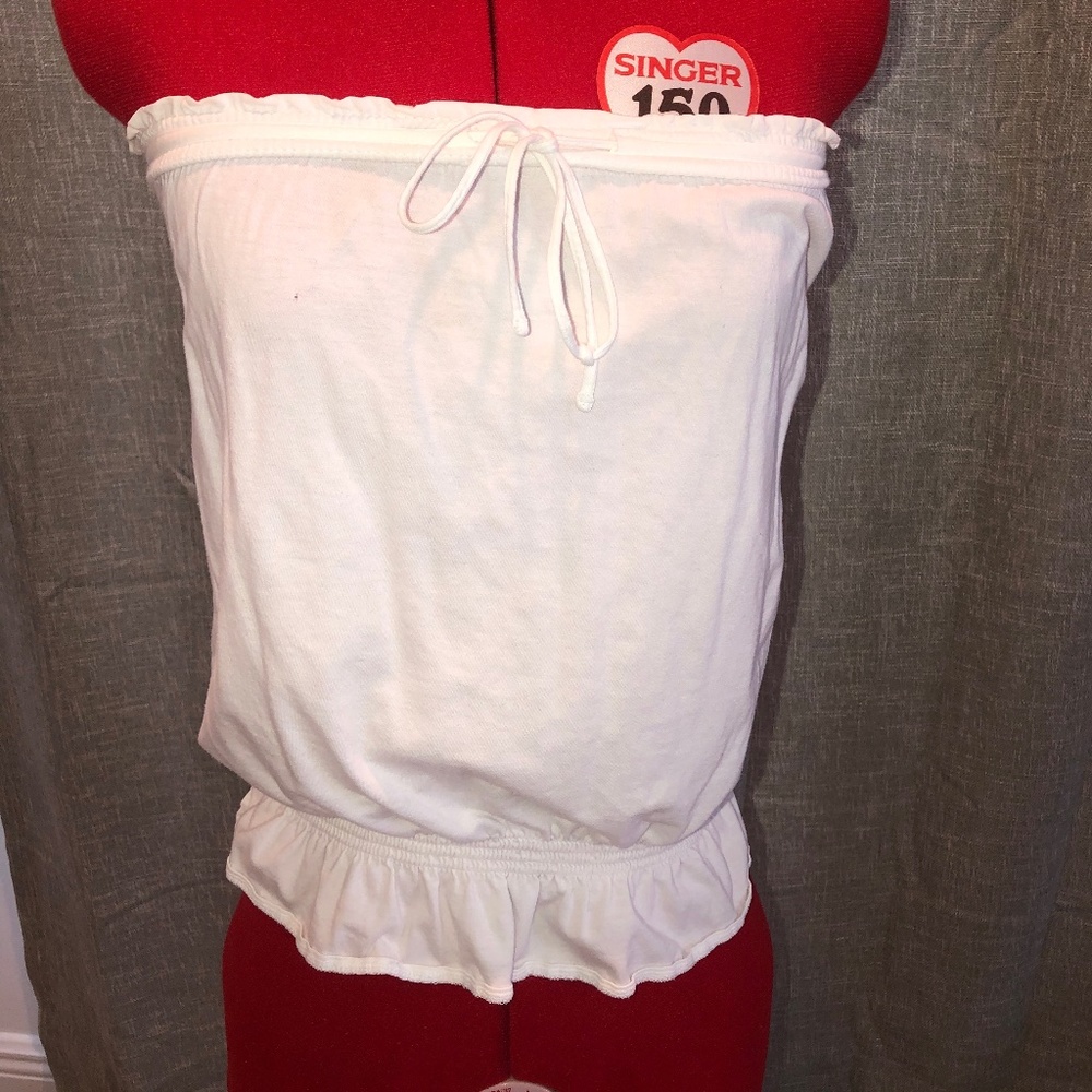 Strapless White Tank